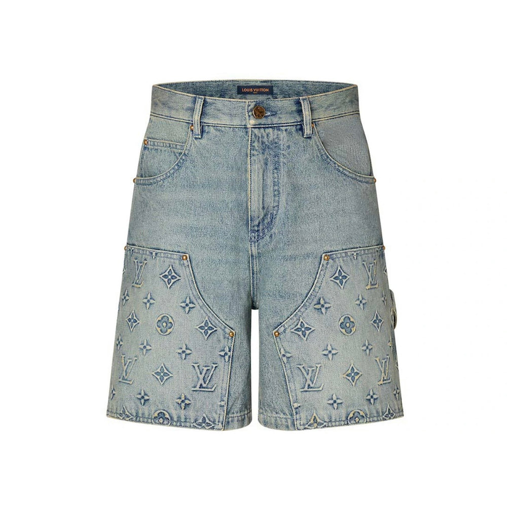 Louis Vuitton Denim Carpenter Shorts Blue