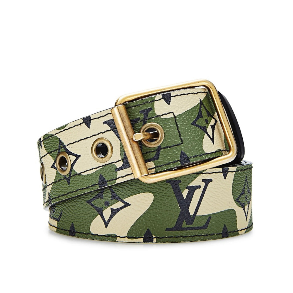 Louis Vuitton x Takashi Murakami Belt Monogramouflage Green (2008)