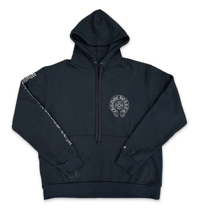 Sweat à capuche Chrome Hearts Silver Glitter Noir