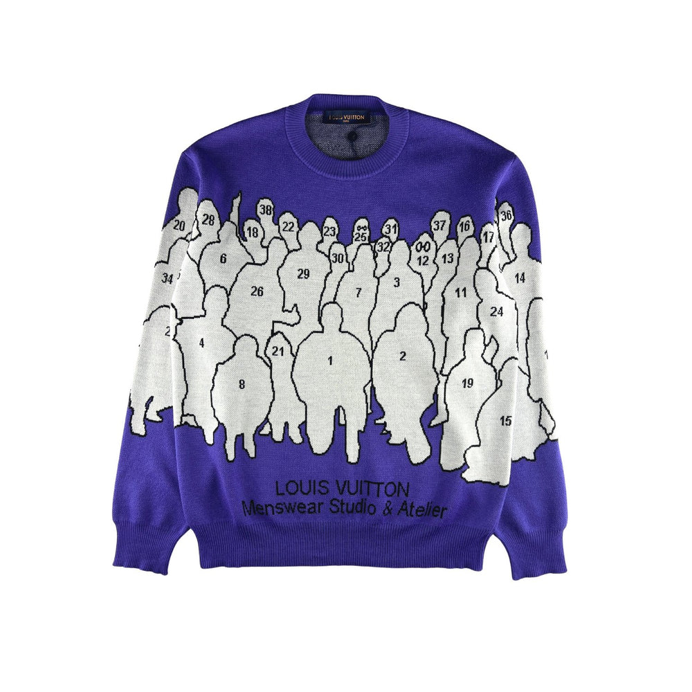 Louis Vuitton Purple Studio Jacquard Knit Sweater (Virgil Abloh)