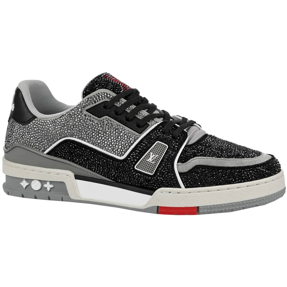 Louis Vuitton LV Trainer Black Grey Crystal