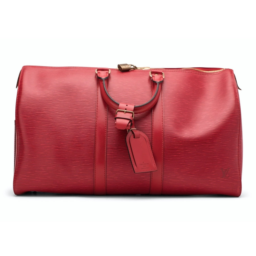 Louis Vuitton Keepall 50cm in red epi leather