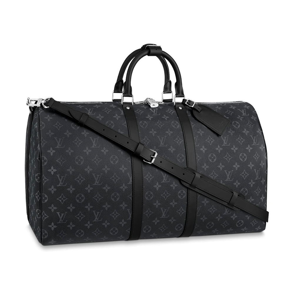 Louis Vuitton Keepall Bandouliere Monogram Eclipse 55 Black (USED)