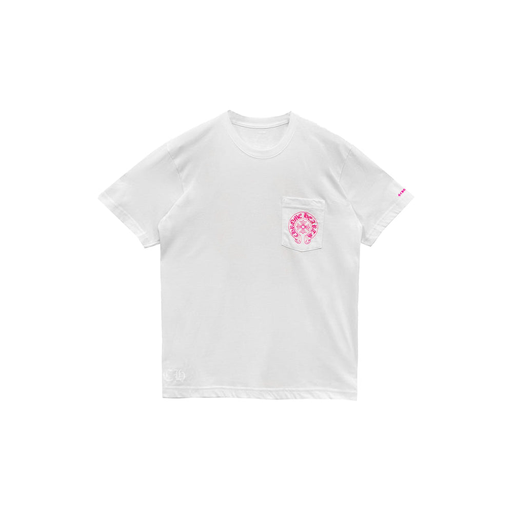 Chrome Hearts Horseshoe Pocket Tee White/Pink