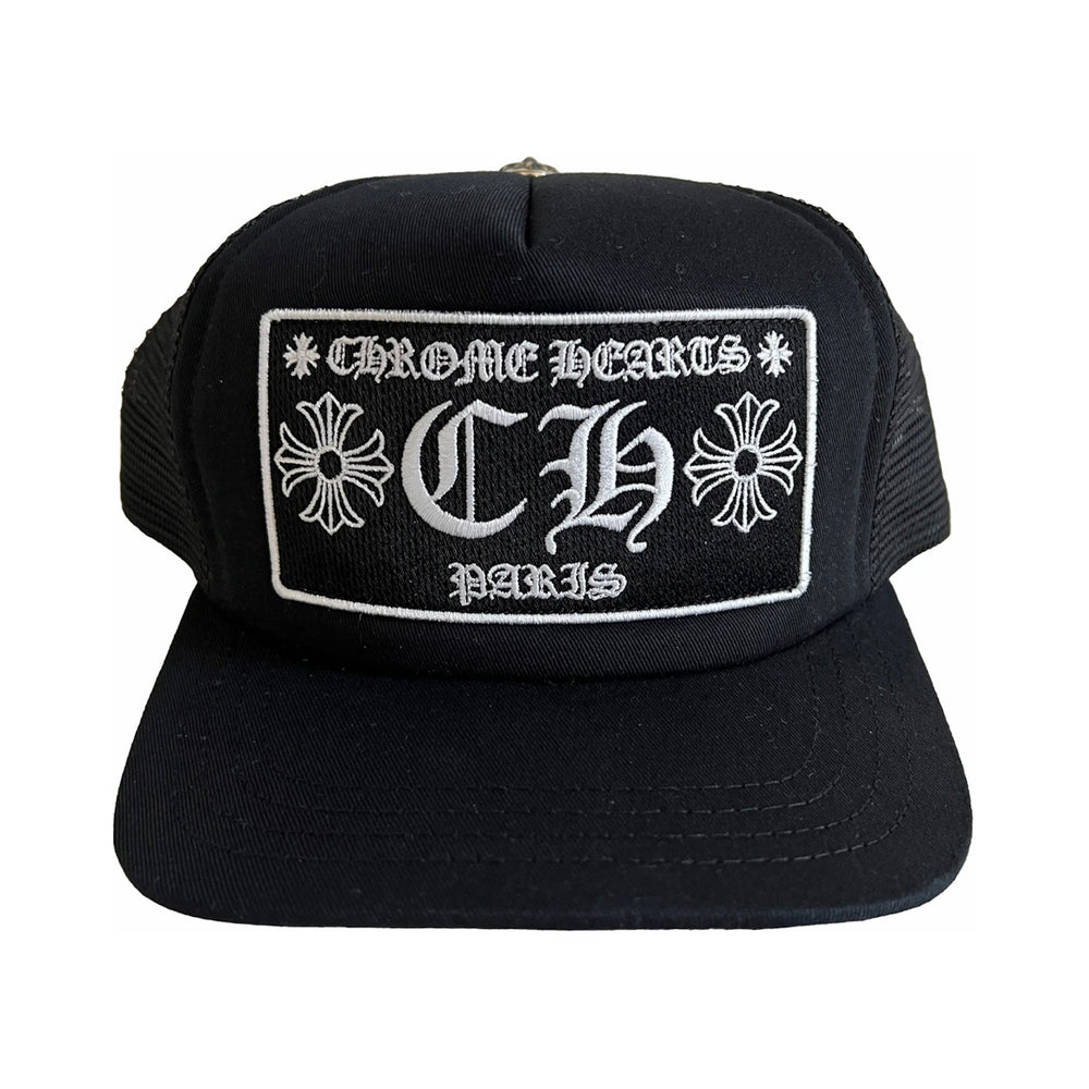 Chrome Hearts CH Paris Trucker Hat Black