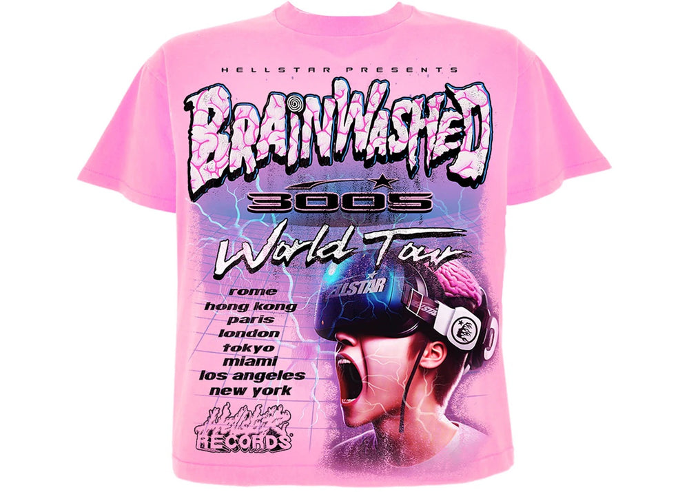 Hellstar Brainwashed World Tour Pink Tee