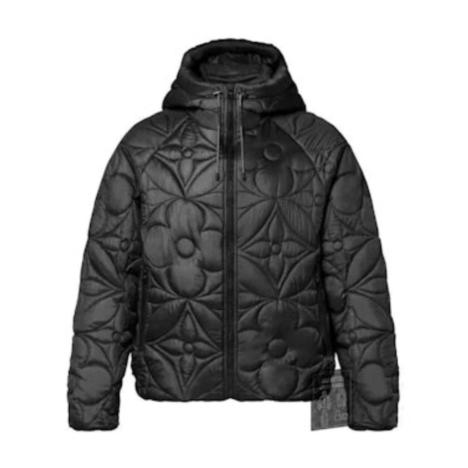 Louis Vuitton LVSE Flower Quilted Hoodie Jacket Black