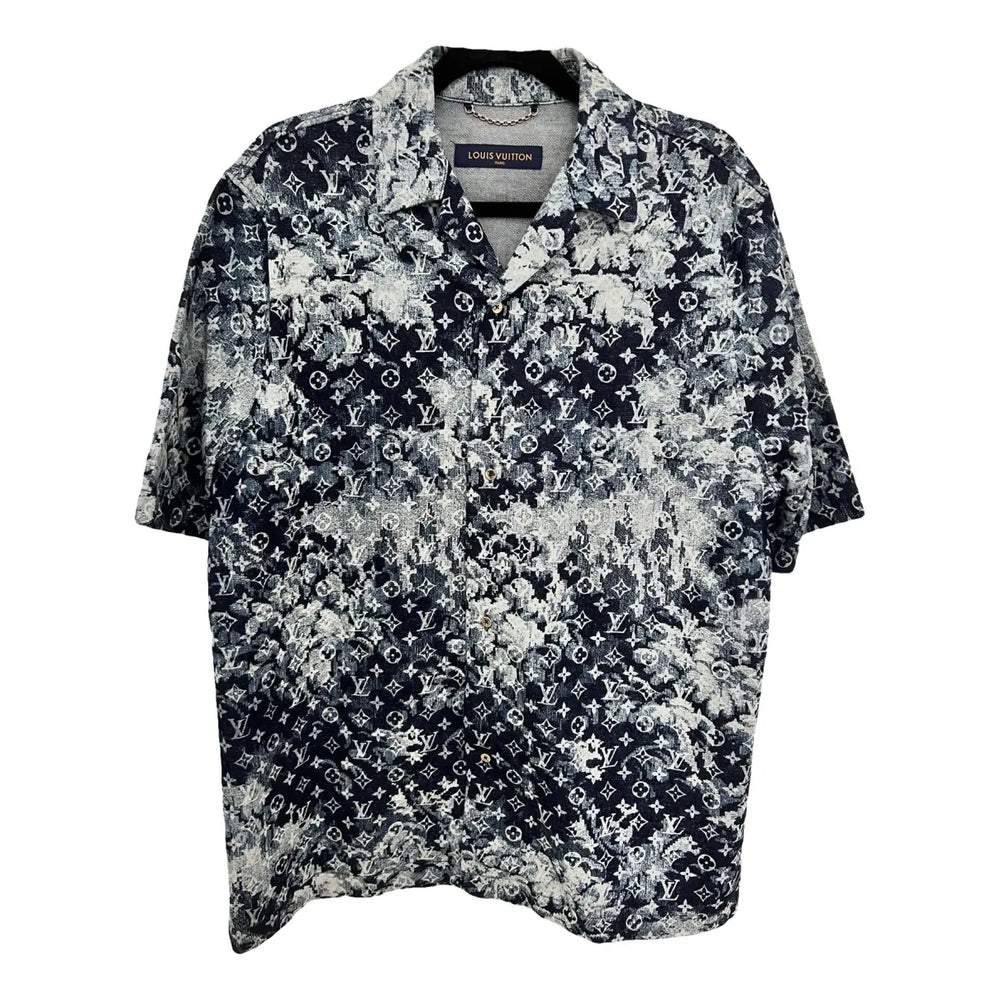 Louis Vuitton Hawaiian Tapestry Monogram Shirt Bue