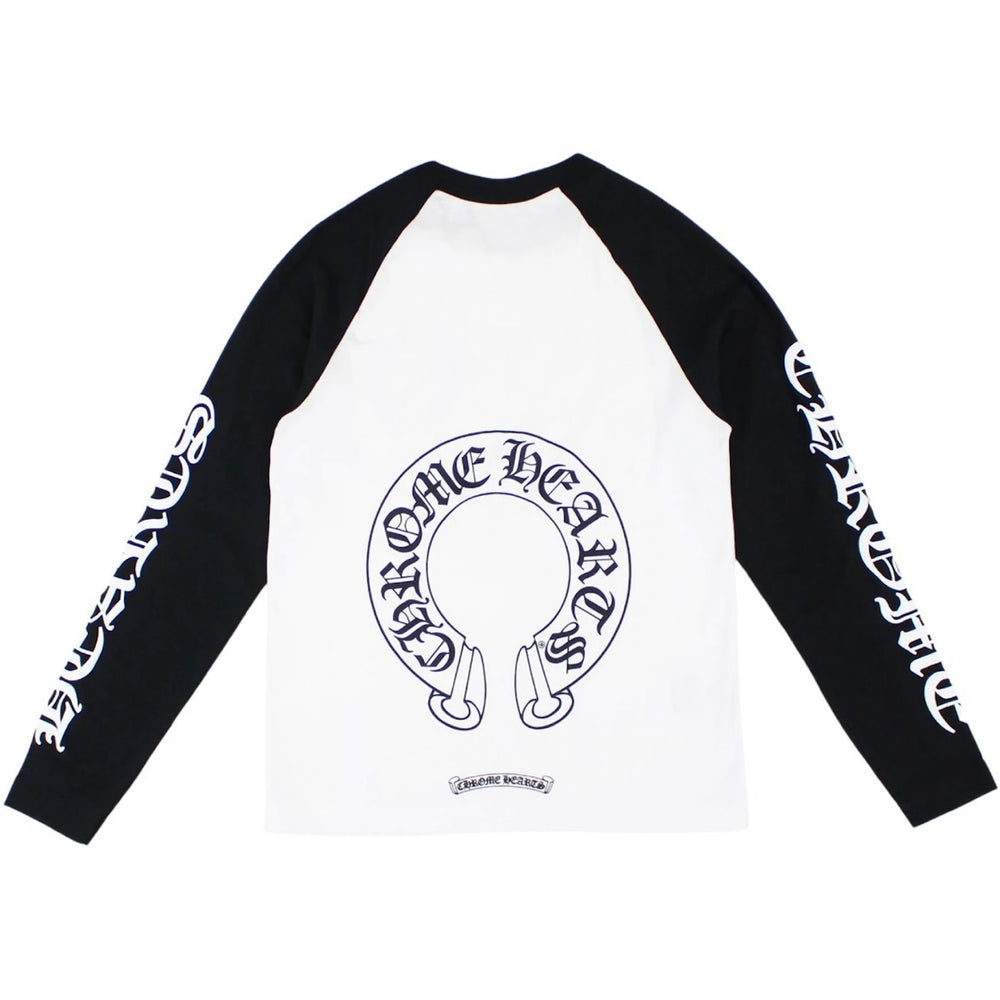 Chrome Hearts Horseshoe Baseball Shirt White/Black (USED)