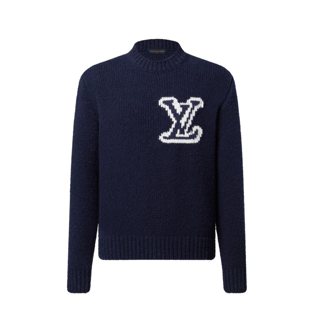 Louis Vuitton LV Intarsia Knitwear Wool Navy Sweater
