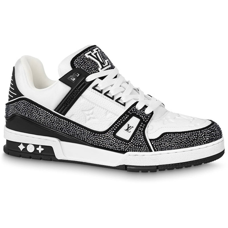 Louis Vuitton Trainer Black White Swarovski