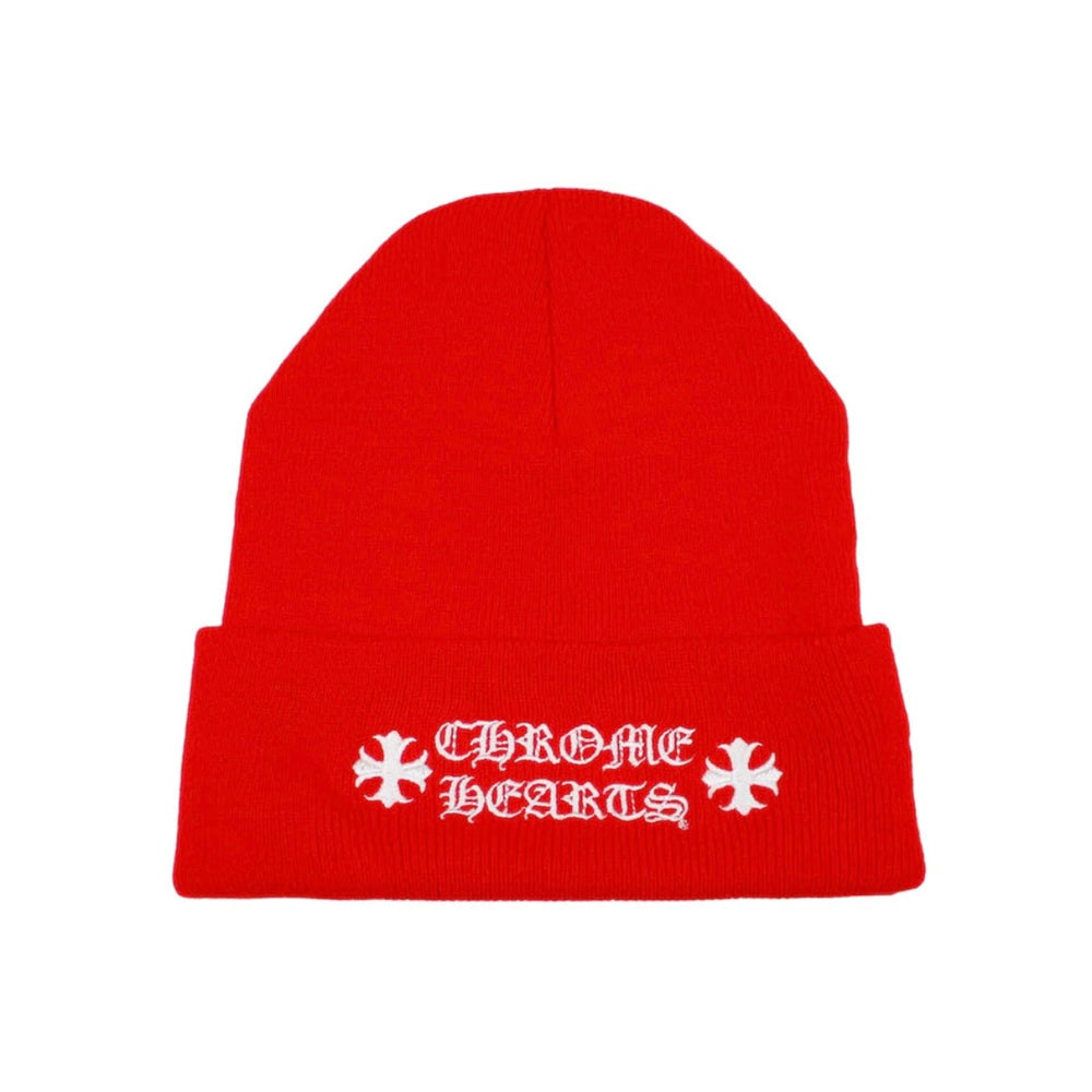 Chrome Hearts Logo Beanie Red