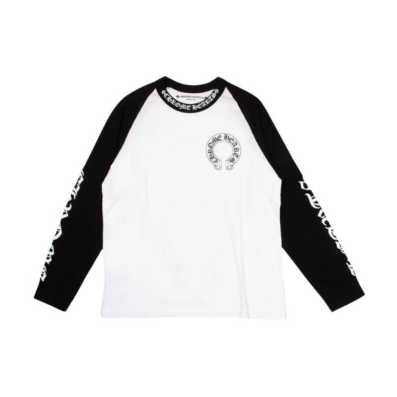 Chrome Hearts Horseshoe Baseball Shirt White/Black (USED)