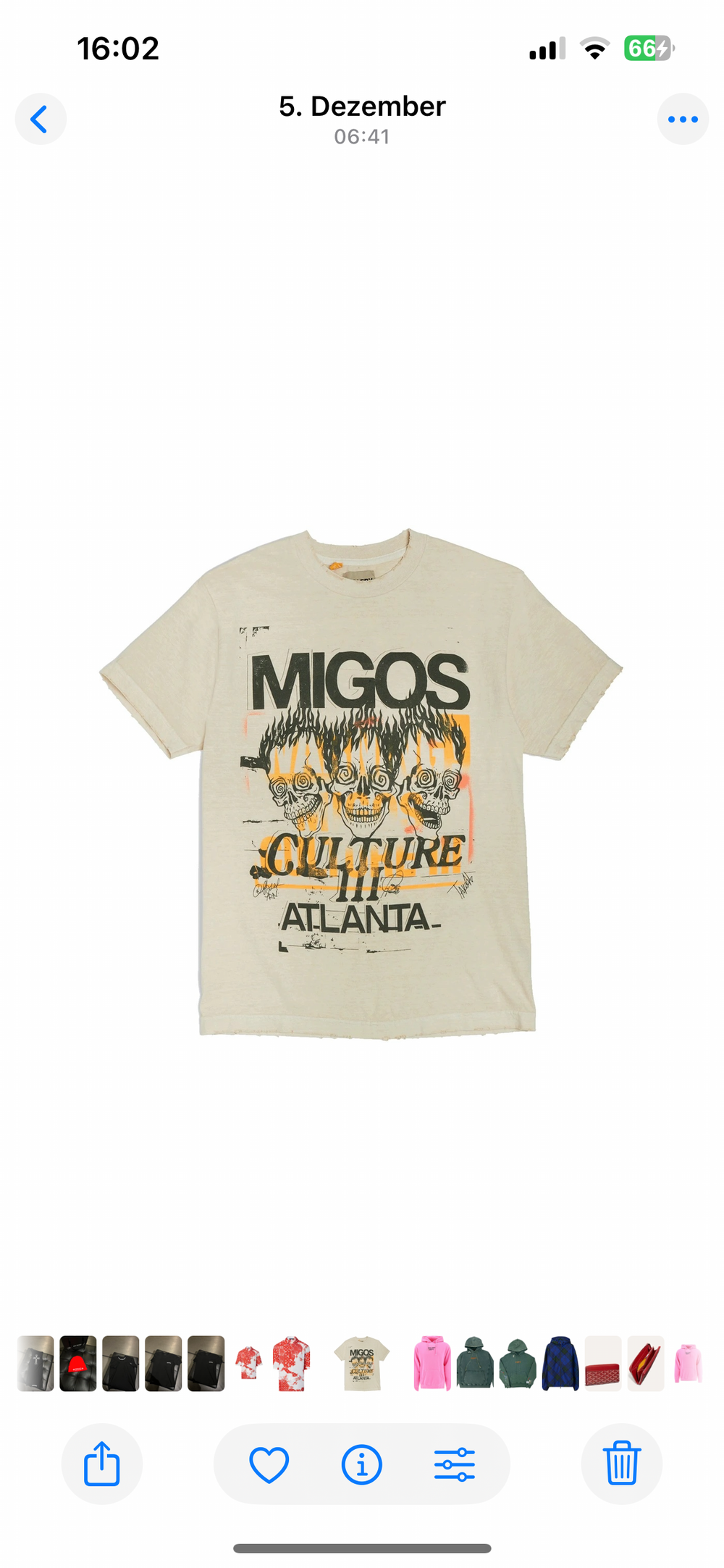 Migos x Gallery Dept. For Culture III Three Skulls Tee