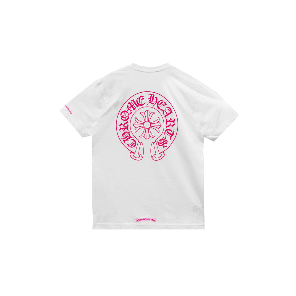 Chrome Hearts Horseshoe Pocket Tee White/Pink