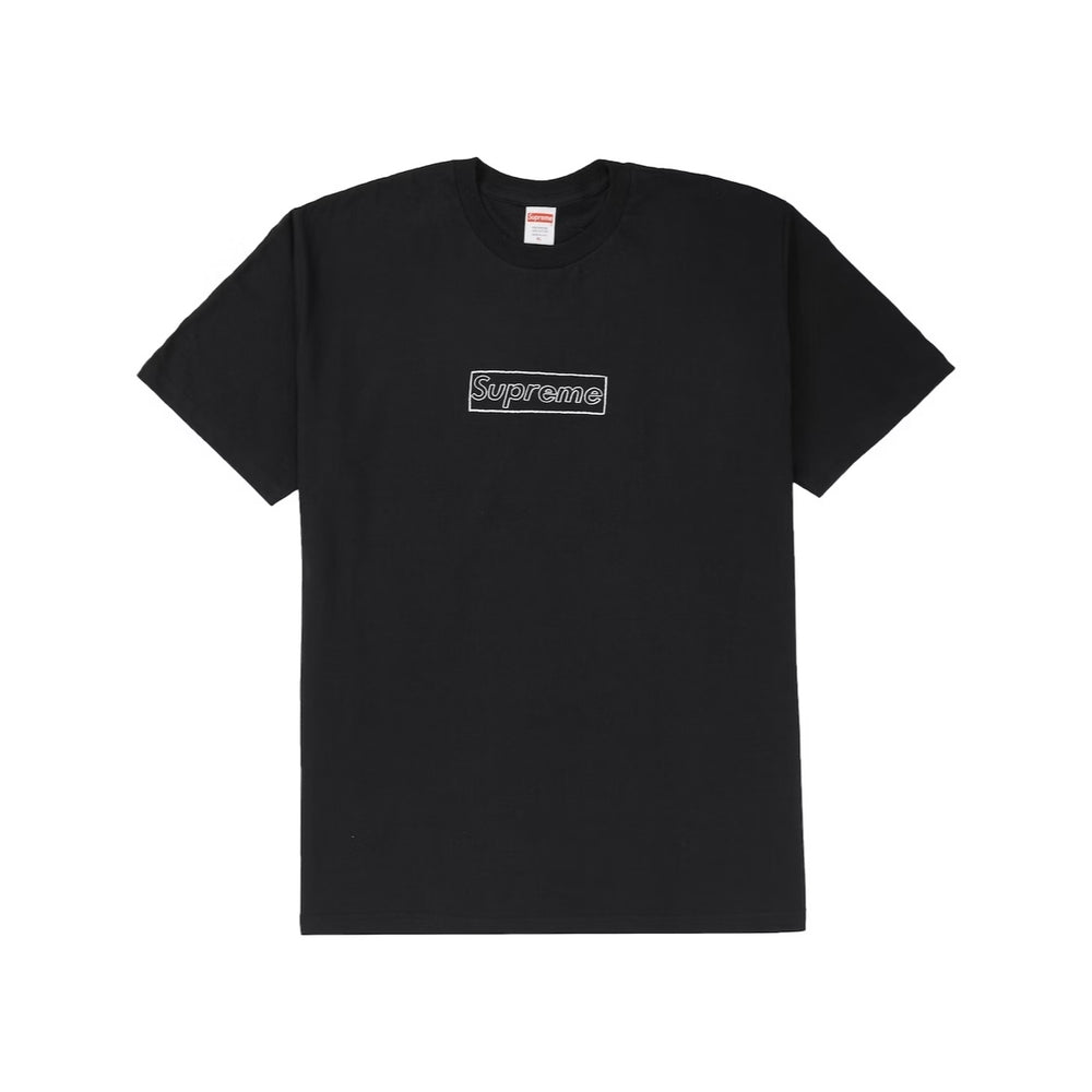 Supreme KAWS Chalk Logo Tee Black