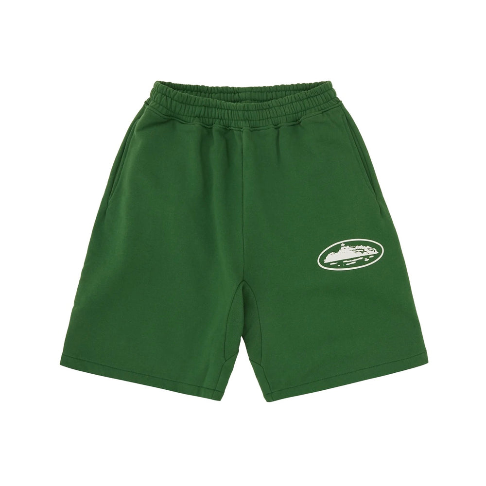 Corteiz Island Puff Print Shorts Green
