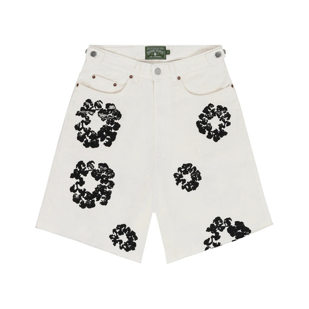 Denim Tears Short en jean blanc