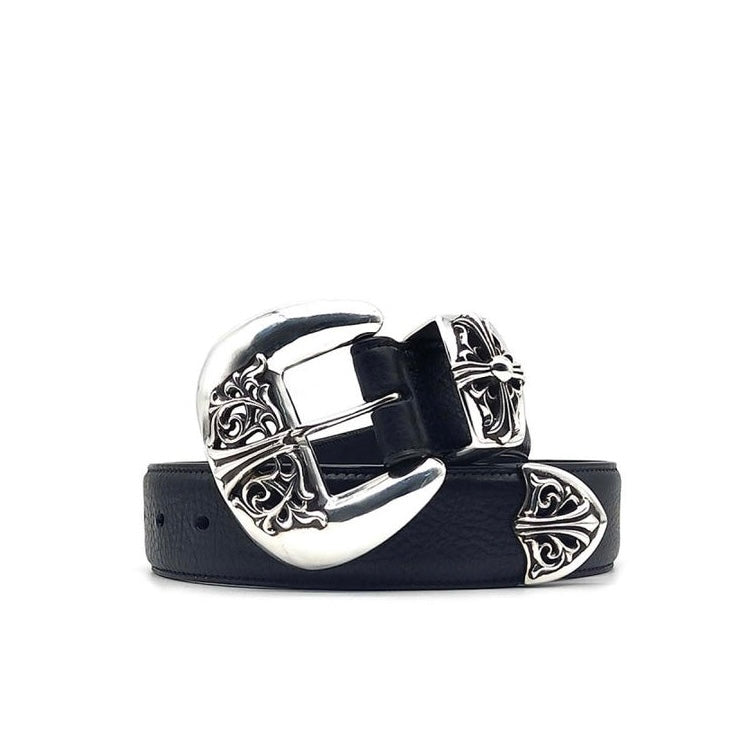 Chrome Hearts Silver Vine Floral Three-Piece Belt From 2009