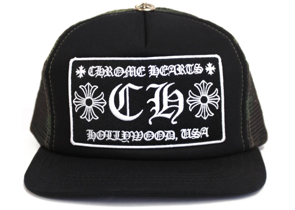 Chrome Hearts CH Hollywood Trucker Hat Black/Camo