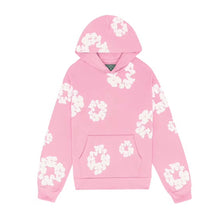 Load image into Gallery viewer, Denin Tears The Cotton Wreath Hoodie Pink

