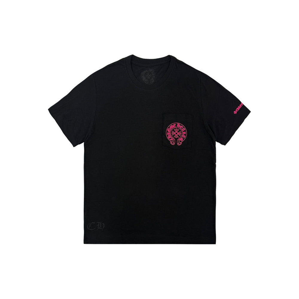 Chrome Hearts Horseshoe Pocket Tee Black/Pink