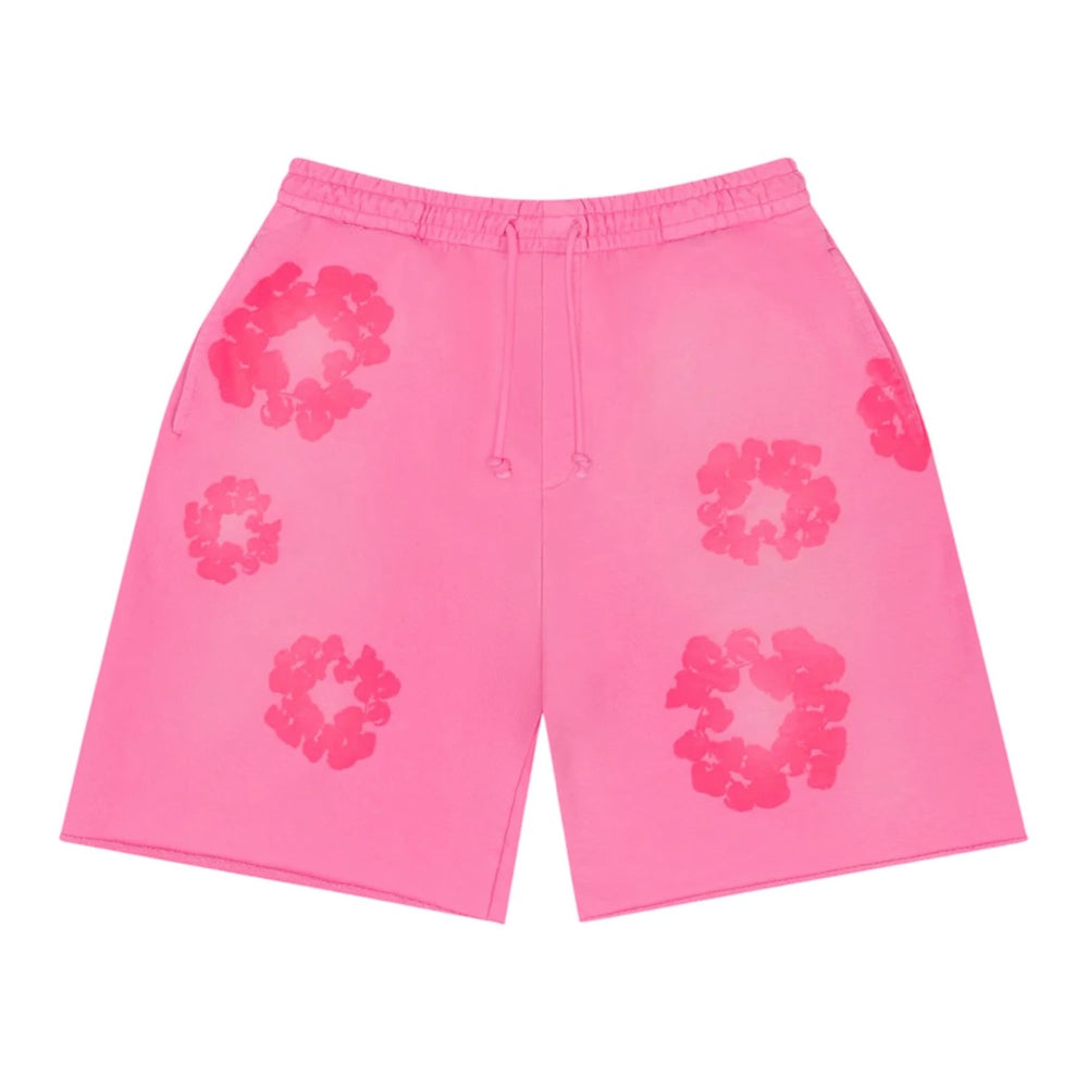 Denim Tears Mono Cotton Wreath Sweat Shorts Pink