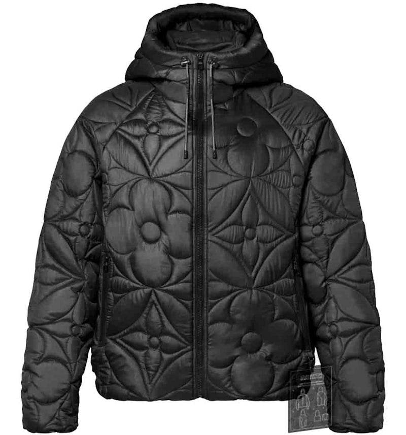 Louis Vuitton LVSE Flower Quilted Hoodie Jacket Black