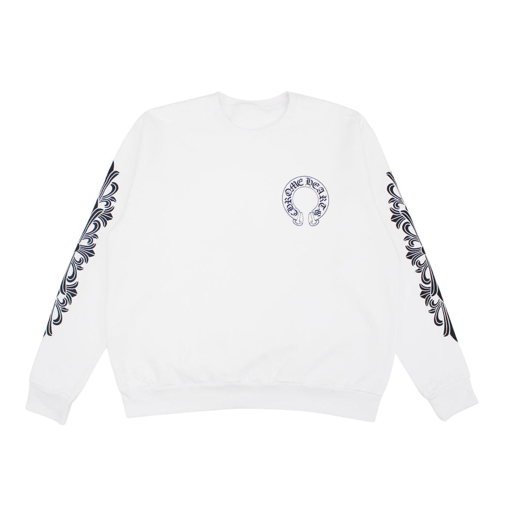 Chrome Hearts Horseshoe Crewneck White