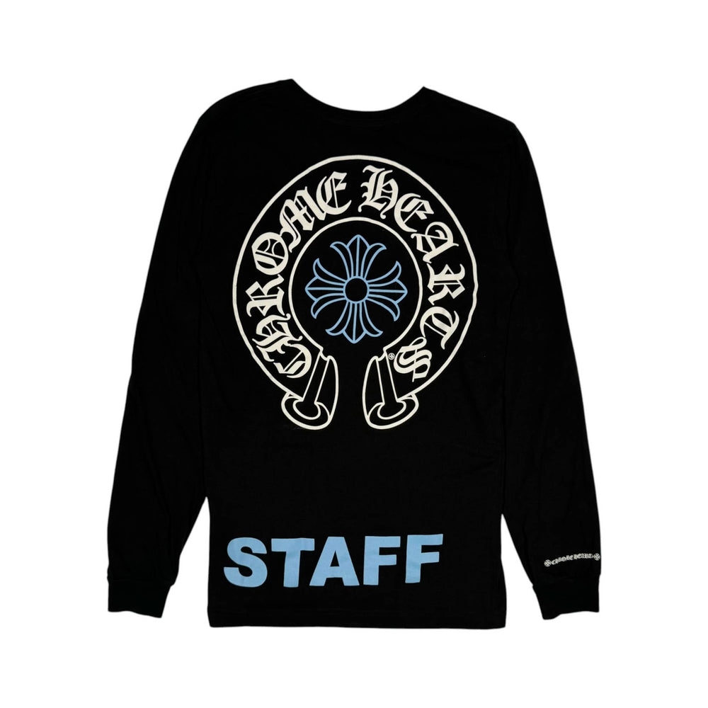 Chrome Hearts STAFF Horseshoe LS T-Shirt BLack/Blue