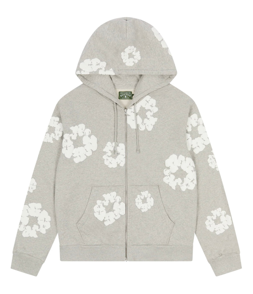 Denim Tears Cotton Wreath Zip Hoodie Grey