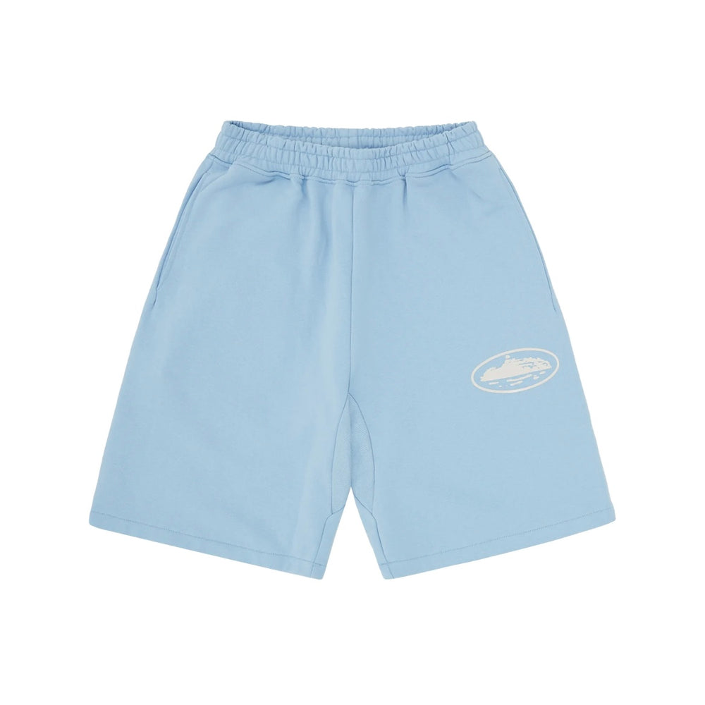 Corteiz Island Puff Print Shorts Baby Blue