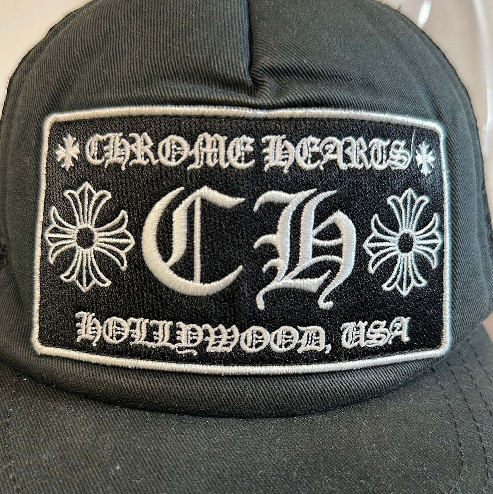 Cappello Trucker Chrome Hearts CH Hollywood Nero (Usato)