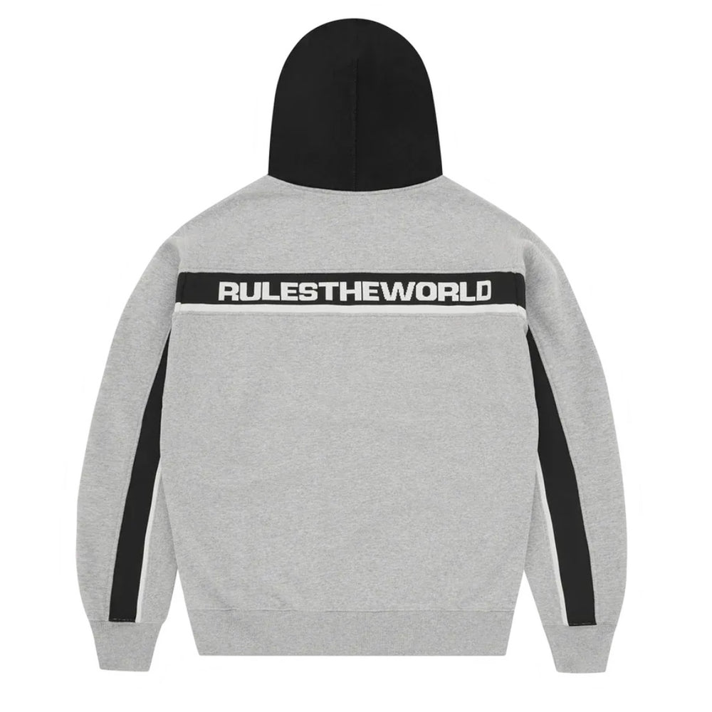 Corteiz Ribbed Sporteiz Zip Hoodie Heather Grey