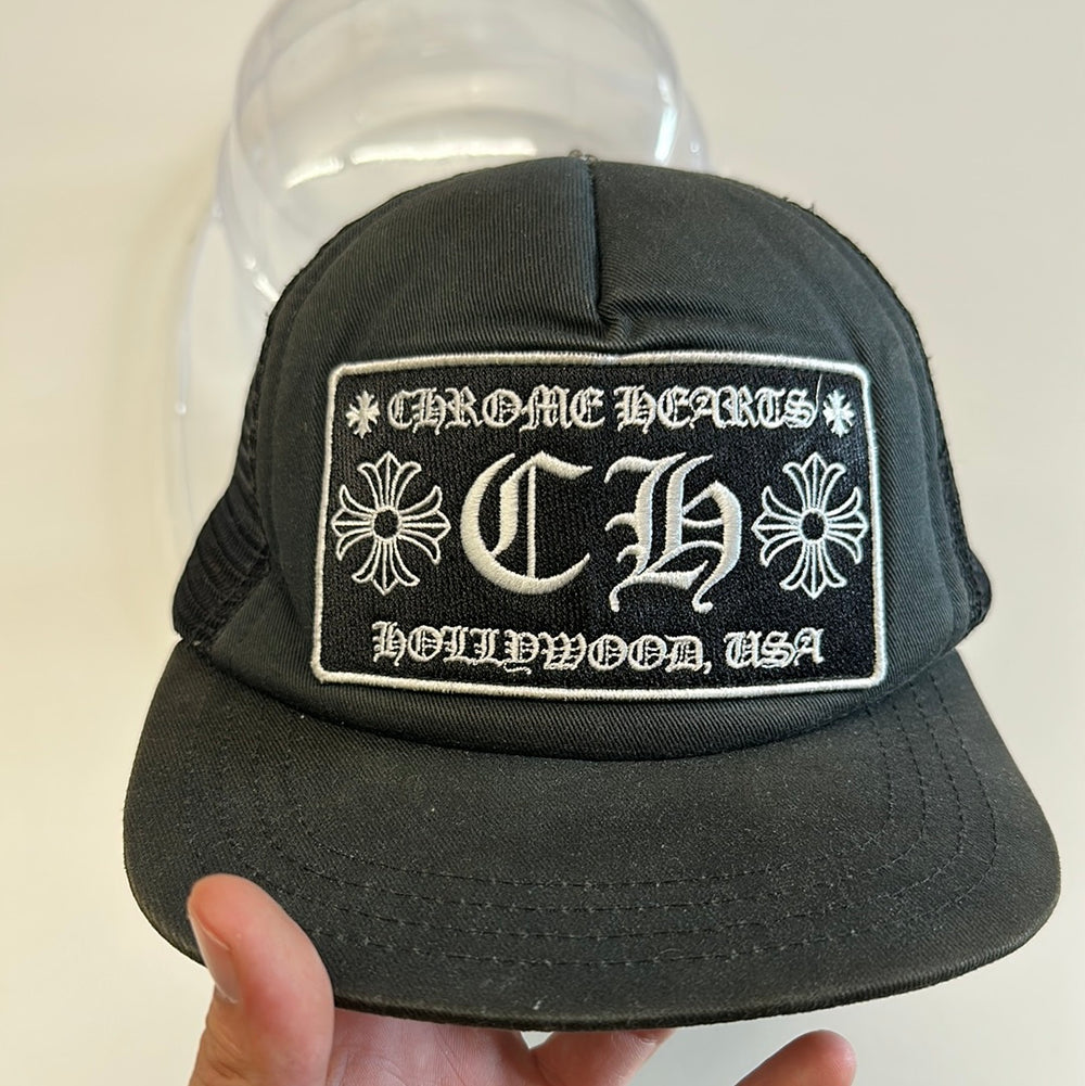 Chrome Hearts CH Hollywood Trucker Hat Black (Used)