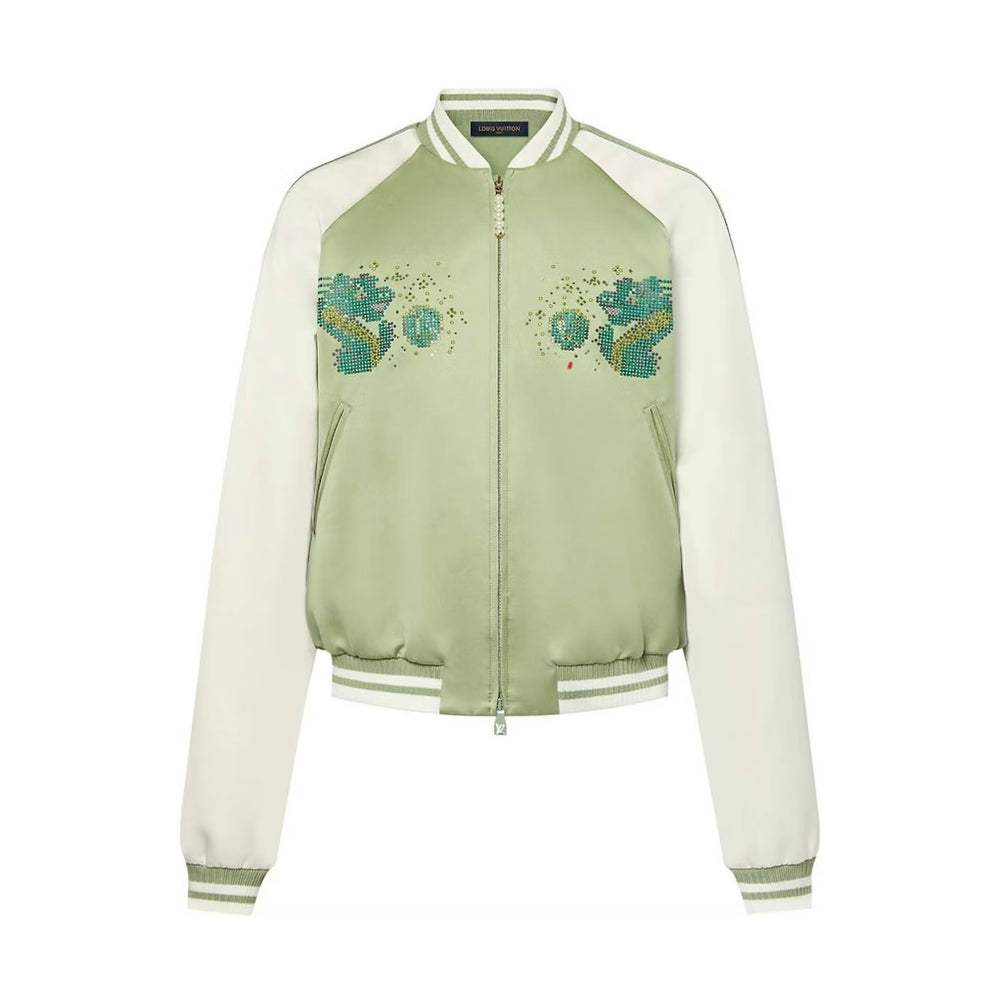 Louis Vuitton Embroidered Souvenir Jacket Pale Green