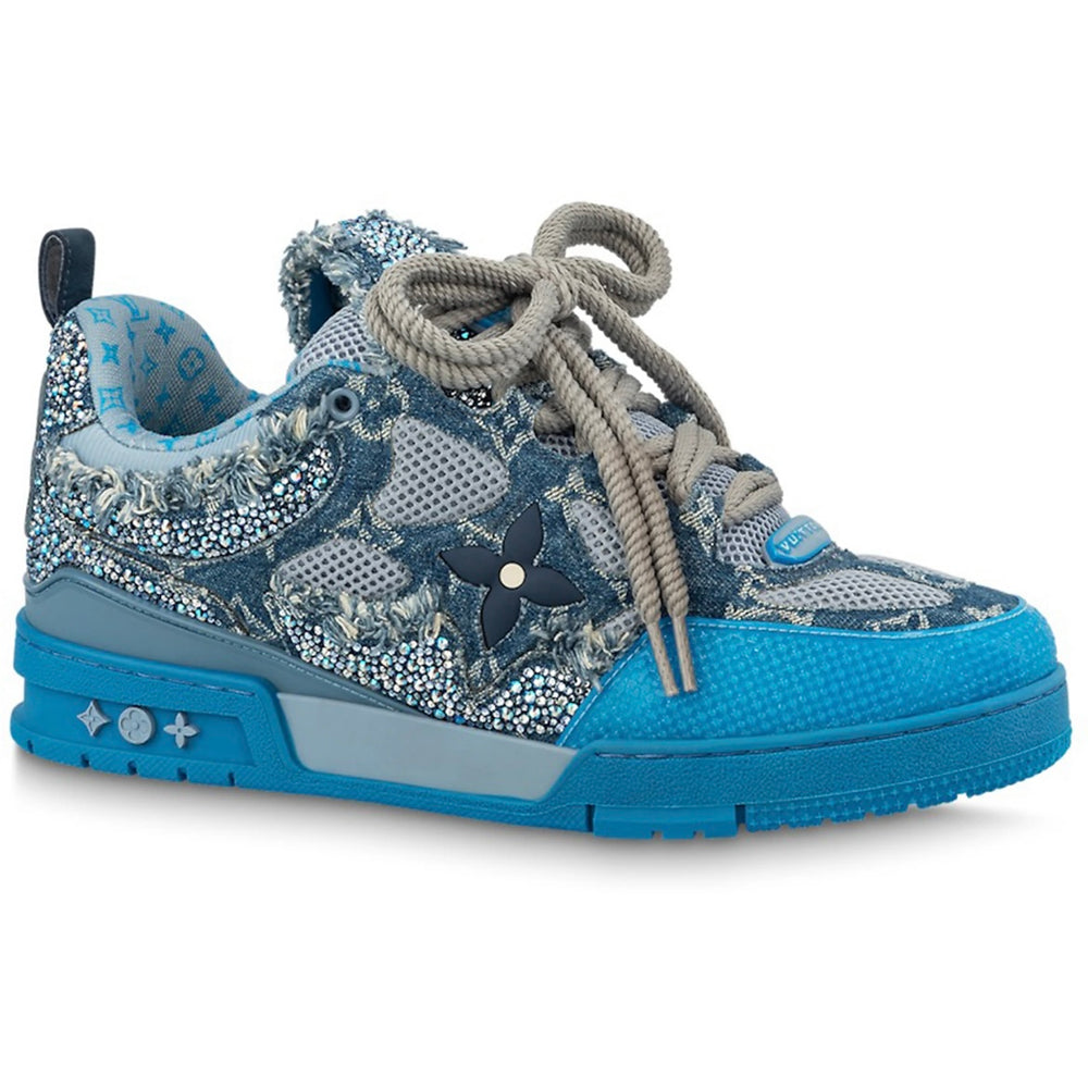 Louis Vuitton Skate Trainer Blue Swarovski Monogram