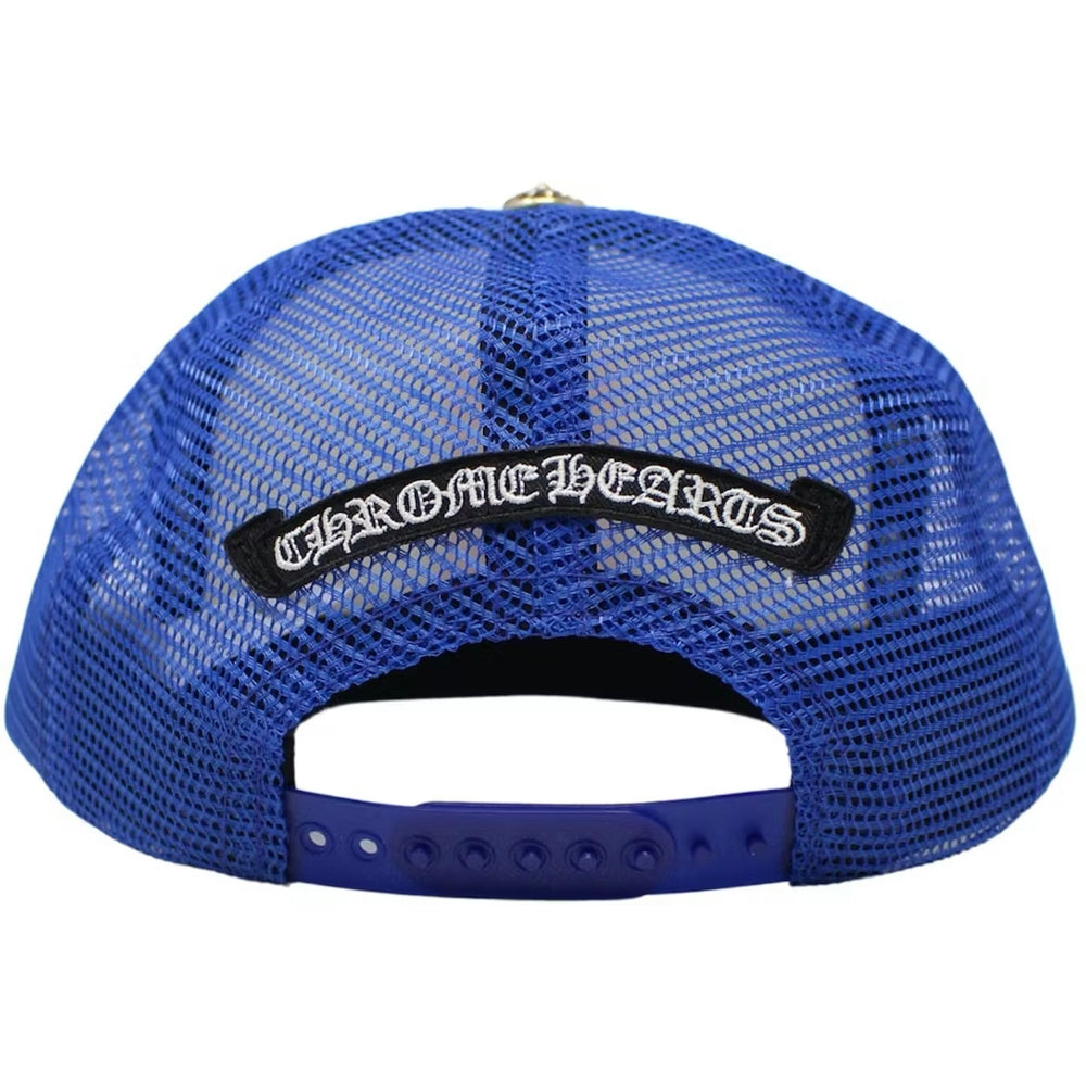Chrome Hearts Eyechart Trucker Hat Blue/White/Red