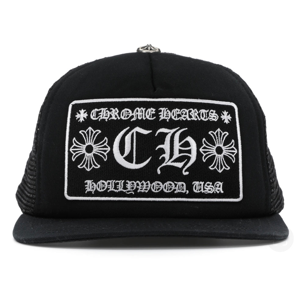 Chrome Hearts CH Hollywood Trucker Hat Black/Black