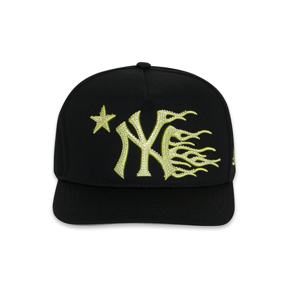 Hellstar NY Rhinestone Snapback Hat Neon/Black
