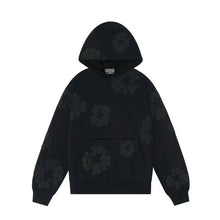 Load image into Gallery viewer, Denim Tears Cotton Wreath Hoodie Black Monochrome
