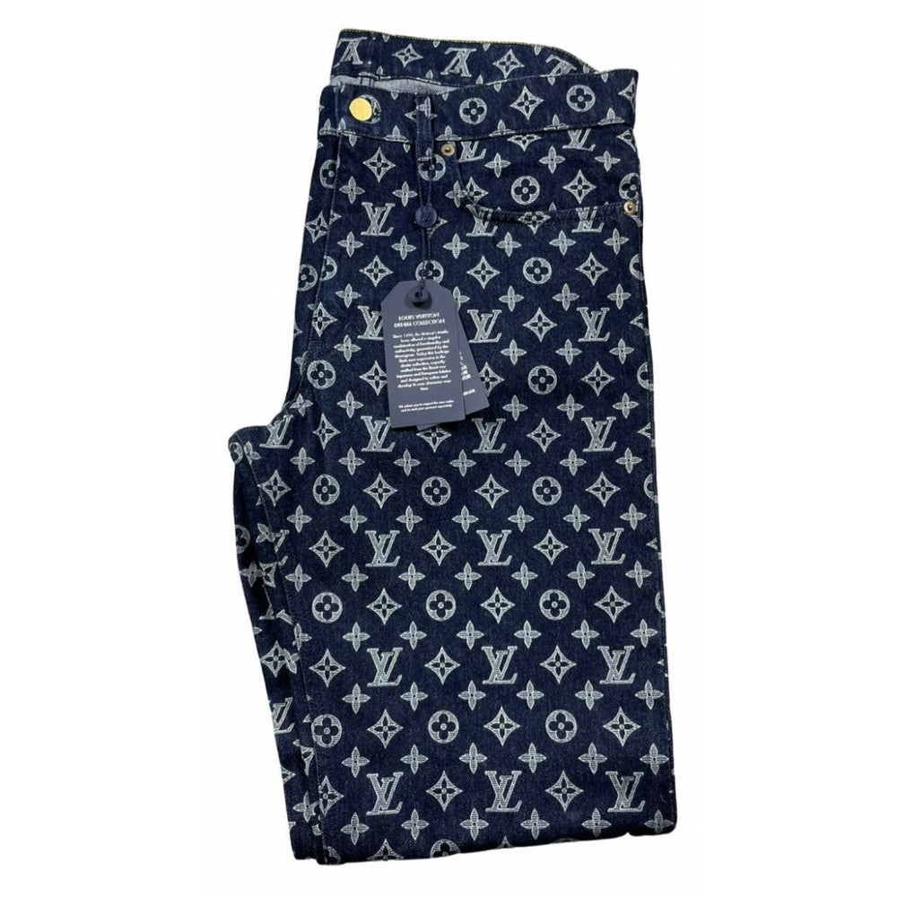 Jeans Louis Vuitton Blue Indigo Monogram (Kim Jones)