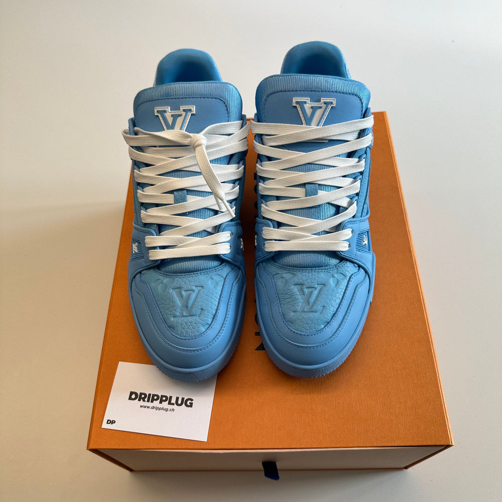 Louis Vuitton Trainer Blue Embossed Monogram