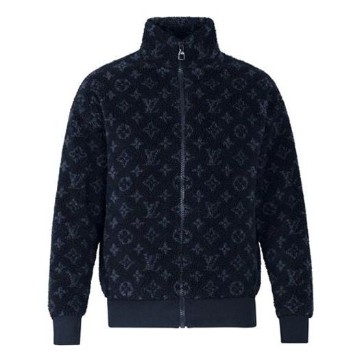 Louis Vuitton Veste Monogram Jacquard Fleece Zip Noir Gris