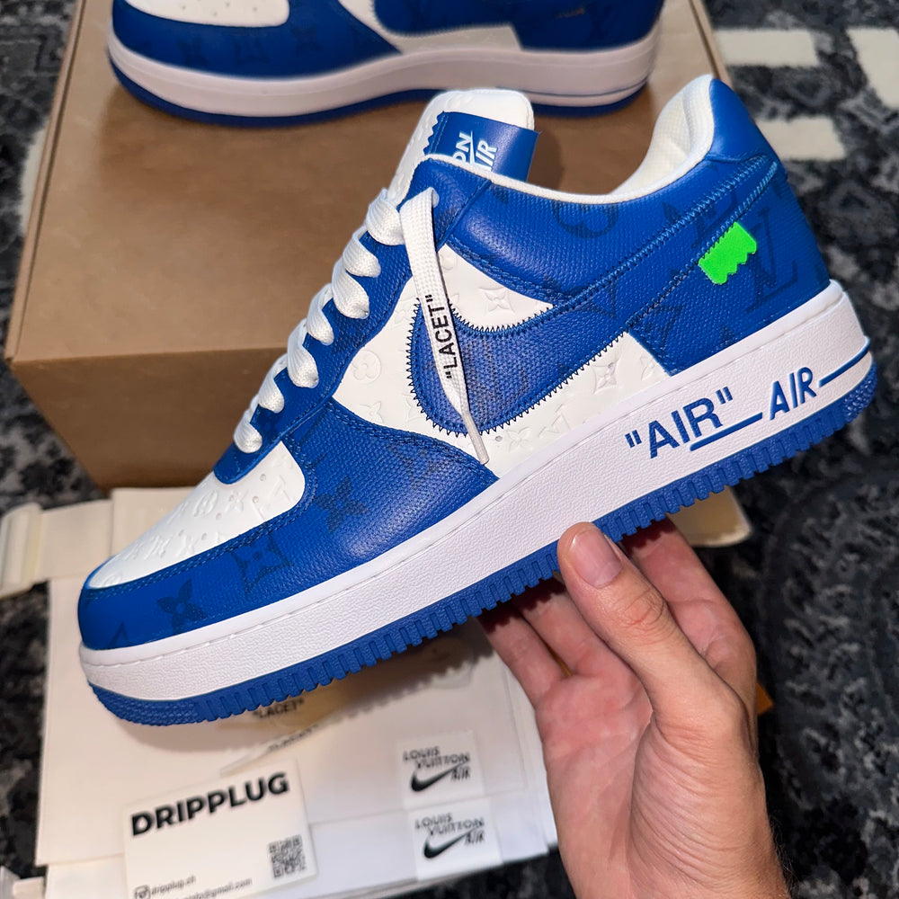 Louis Vuitton Nike Air Force 1 Low By Virgil Abloh White Royal