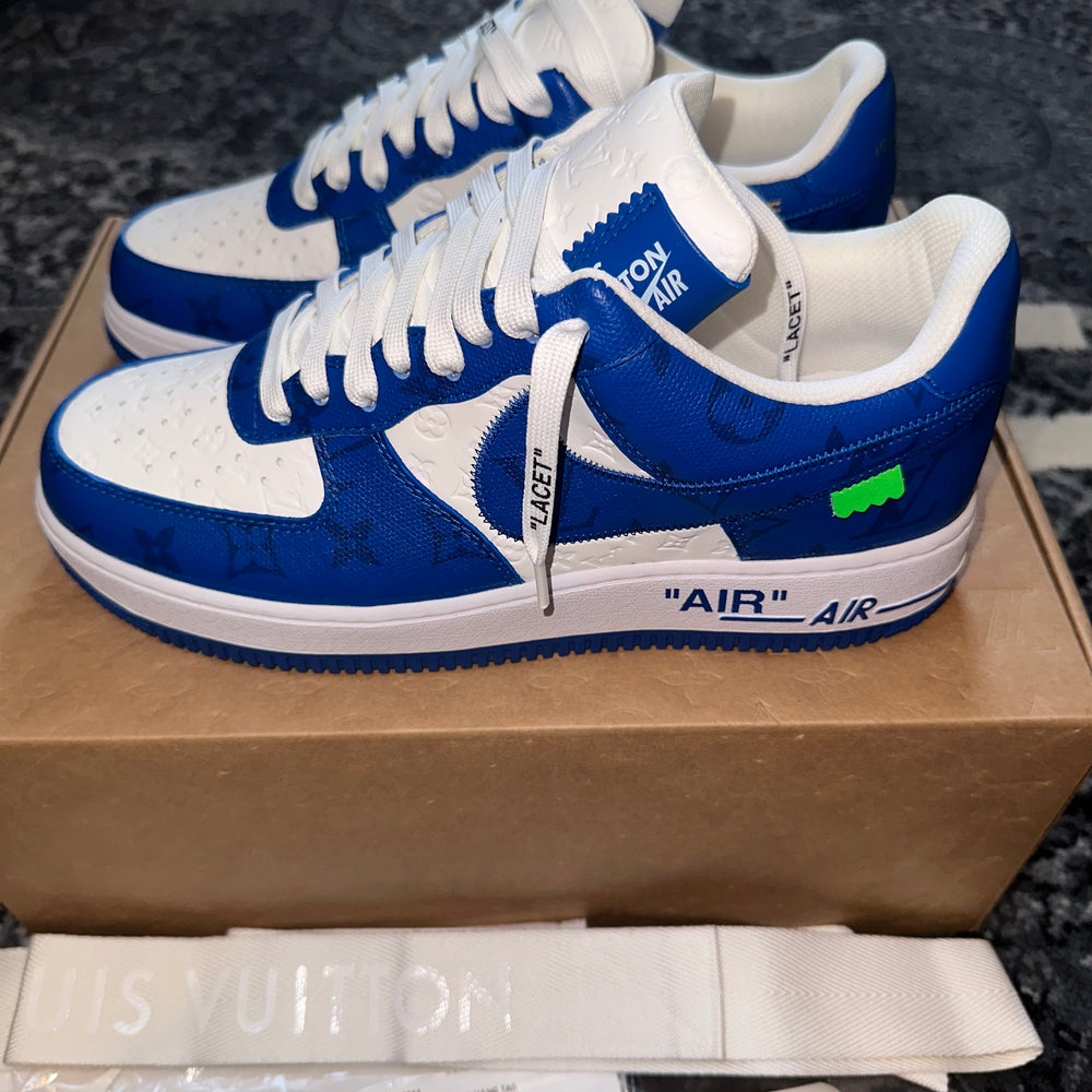 Louis Vuitton Nike Air Force 1 Low By Virgil Abloh White Royal