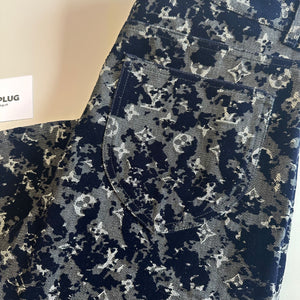 Louis Vuitton Monogram Flock Seasonal Slim Denim Jeans
