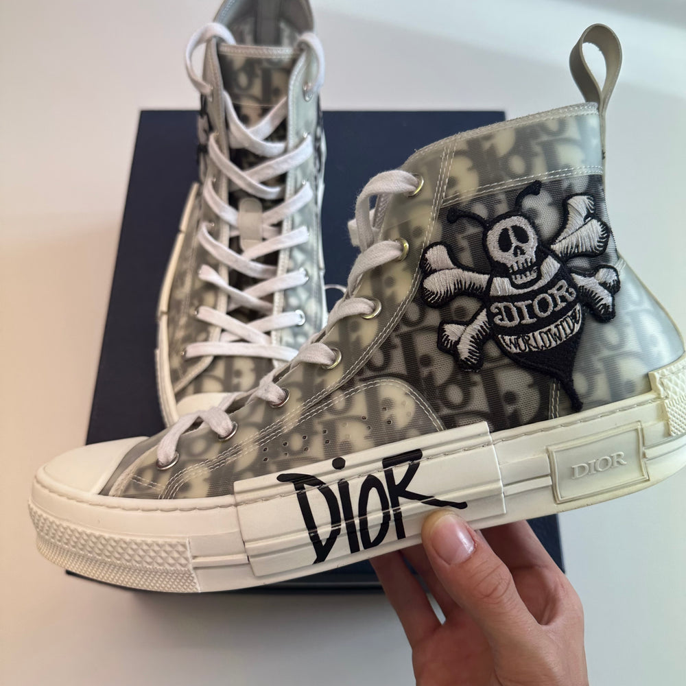 Dior And Shawn B23 High Top Bee Embroidery