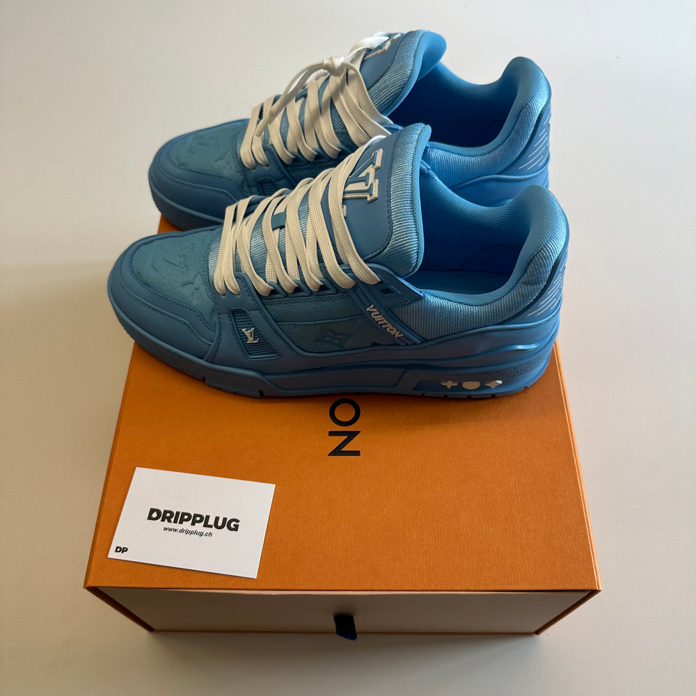 Louis Vuitton Trainer Blue Embossed Monogram