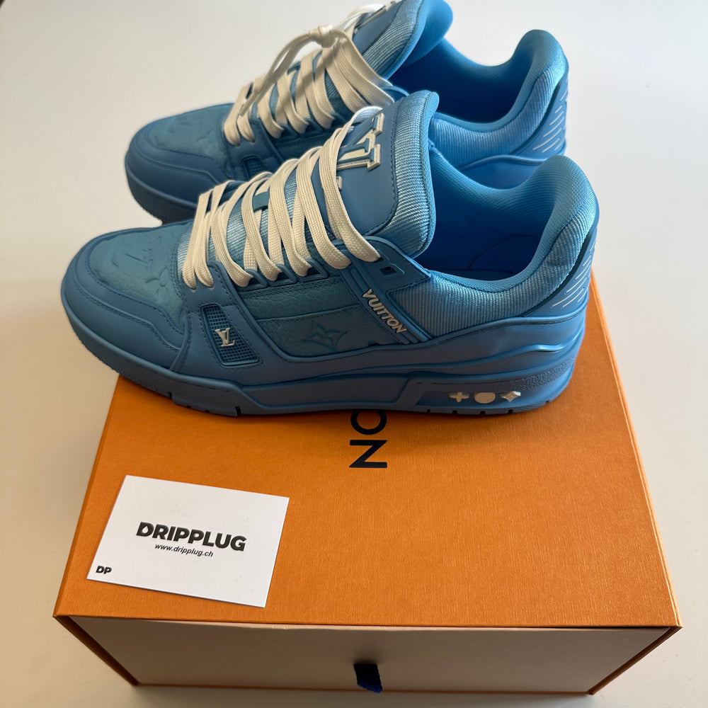 Louis Vuitton Trainer Blue Embossed Monogram